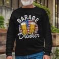 Garage Drinker 4Th Of July American Flag Dad Garage Long Sleeve T-Shirt Gifts for Old Men