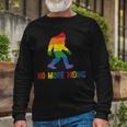 Gay Pride Support Sasquatch No More Hiding Lgbtq Ally Long Sleeve T-Shirt T-Shirt Gifts for Old Men