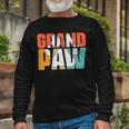 Grand Paw Dog Father Dog Dad Long Sleeve T-Shirt Gifts for Old Men