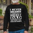 Hockey Dad Dads Ice Hockey Long Sleeve T-Shirt T-Shirt Gifts for Old Men