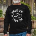 Hookem And Cookem Fishing Long Sleeve T-Shirt T-Shirt Gifts for Old Men