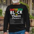 Junenth Black Queen Nutritional Facts Freedom Day Long Sleeve T-Shirt T-Shirt Gifts for Old Men