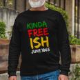Juneteenth Free-Ish African American Melanin Pride 2X Long Sleeve T-Shirt Gifts for Old Men