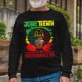 Juneteenth Is My Independence Day African Flag Black History Unisex Long Sleeve Gifts for Old Men