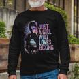 Just A Girl Who Loves Boxing Ink Splatter Unisex Long Sleeve Gifts for Old Men