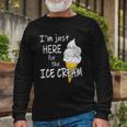 Im Just Here For The Ice Cream Summer Cute Vanilla Long Sleeve T-Shirt T-Shirt Gifts for Old Men