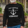 Lake Champlain Vermont Fishing Camping Summer Long Sleeve T-Shirt T-Shirt Gifts for Old Men