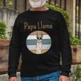 Llama Dad Matching Papa Alpaca Lover Fathers Day Long Sleeve T-Shirt T-Shirt Gifts for Old Men