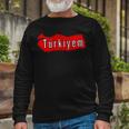 M Turkey Flag Futball Turkish Soccer 9 Shirt Unisex Long Sleeve Gifts for Old Men