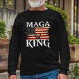 Maga King American Patriot Trump Maga King Republican Long Sleeve T-Shirt T-Shirt Gifts for Old Men