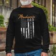 Mechanic Dad Like A Normal Dad Only Cooler Usa Flag Long Sleeve T-Shirt T-Shirt Gifts for Old Men