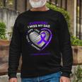 In Memory Dad Purple Alzheimers Awareness Long Sleeve T-Shirt T-Shirt Gifts for Old Men