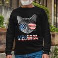 Meowica Funny Cat Patriotic Usa Shirt American Flag 544 Trending Shirt Unisex Long Sleeve Gifts for Old Men