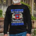 My Stepdad Has Your Back Proud Army 685 Shirt Unisex Long Sleeve Gifts for Old Men