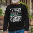 My Stepdad Is A Hero In Combat Boots 684 Shirt Unisex Long Sleeve Gifts for Old Men