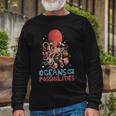 Oceans Of Possibilities Summer Reading 2022 Octopus Long Sleeve T-Shirt Gifts for Old Men