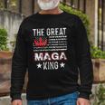 Old The Great Maga King Ultra Maga Retro Us Flag Long Sleeve T-Shirt T-Shirt Gifts for Old Men