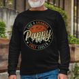 Pappy Like A Grandpa Only Cooler Vintage Retro Fathers Day Long Sleeve T-Shirt Gifts for Old Men