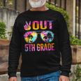Peace Out 5Th Grade Tie Dye Graduation Last Day Of School Long Sleeve T-Shirt T-Shirt Gifts for Old Men