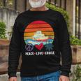 Peace Love Cruising Family Cruise Vacation Matching Gift V2 Unisex Long Sleeve Gifts for Old Men