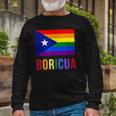 Puerto Rico Boricua Gay Pride Lgbt Rainbow Wepa Long Sleeve T-Shirt T-Shirt Gifts for Old Men