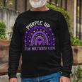 Purple Up For Military Rainbow Military Child Month V2 Long Sleeve T-Shirt Gifts for Old Men
