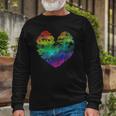 Rainbow Cloudy Heart Lgbt Gay & Lesbian Pride Long Sleeve T-Shirt T-Shirt Gifts for Old Men