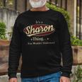 Sharon Shirt Personalized Name Shirt Name Print Shirts Shirts With Name Sharon Long Sleeve T-Shirt Gifts for Old Men