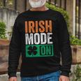 St Patricks Day Beer Drinking Ireland Irish Mode On Long Sleeve T-Shirt T-Shirt Gifts for Old Men