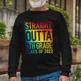 Straight Outta 5Th Grade Class Of 2022 Graduation Rainbow Long Sleeve T-Shirt T-Shirt Gifts for Old Men