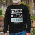 Straight Outta The Water Cool Christian Baptism 2022 Vintage Long Sleeve T-Shirt T-Shirt Gifts for Old Men