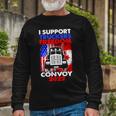 I Support Truckers Freedom Convoy 2022 V3 Long Sleeve T-Shirt Gifts for Old Men