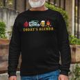 Today’S Agenda Camping Unisex Long Sleeve Gifts for Old Men