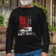 Trucker American Flag Patriotic Truck Driver 4Th Of July Long Sleeve T-Shirt T-Shirt Gifts for Old Men