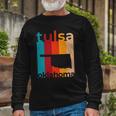 Tulsa Oklahoma Vintage Ok Retro Cutout Long Sleeve T-Shirt T-Shirt Gifts for Old Men