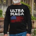 Ultra Maga Proud American Distressed Flag Patriotic Unisex Long Sleeve Gifts for Old Men