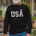 Usa Patriotic American Flag 4Th Of July Long Sleeve T-Shirt T-Shirt Gifts for Old Men