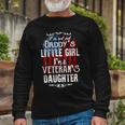 Veteran Im Veterans Daughter Not Just Daddys Little Girl Vintage American Flag Veterans Da Navy Soldier Army Military Long Sleeve T-Shirt Gifts for Old Men