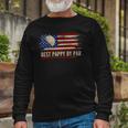 Vintage Best Pappy By Par American Flag Golf Golfer Long Sleeve T-Shirt T-Shirt Gifts for Old Men