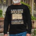 Vintage Censorship Book Reading Nerd I Read Banned Books Long Sleeve T-Shirt T-Shirt Gifts for Old Men