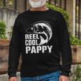 Vintage Reel Cool Pappy Fishing Fathers Day Long Sleeve T-Shirt T-Shirt Gifts for Old Men