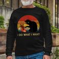 I Do What I Want Black Cat For Vintage Long Sleeve T-Shirt T-Shirt Gifts for Old Men