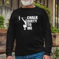 Weightlifing Barbell Workout Gym Weightlifter Long Sleeve T-Shirt T-Shirt Gifts for Old Men