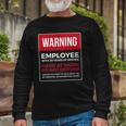 Work Anniversary 30 Years Thirty Years Service Warning Long Sleeve T-Shirt Gifts for Old Men