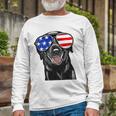 4Th Of July Black Lab Dog American Love Long Sleeve T-Shirt T-Shirt Gifts for Old Men