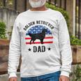 American Flag Golden Retriever Dad 4Th Of July V2V3 Long Sleeve T-Shirt Gifts for Old Men