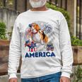 Beagle American Flag Sunglasses 708 Shirt Unisex Long Sleeve Gifts for Old Men