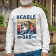 Beagle Dad Father Retro Beagle Dog Dad Long Sleeve T-Shirt T-Shirt Gifts for Old Men