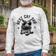 Best Cat Dad Ever Daddy Fathers Day Retro Vintage Long Sleeve T-Shirt T-Shirt Gifts for Old Men