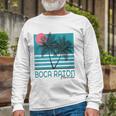 Boca Raton Florida Souvenirs Fl Palm Tree Vintage Long Sleeve T-Shirt T-Shirt Gifts for Old Men